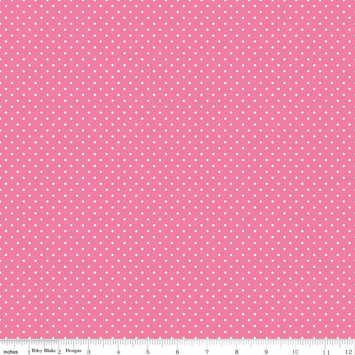 Swiss Dot Hot Pink Riley Blake C670-70 HOTPINK Half Yard