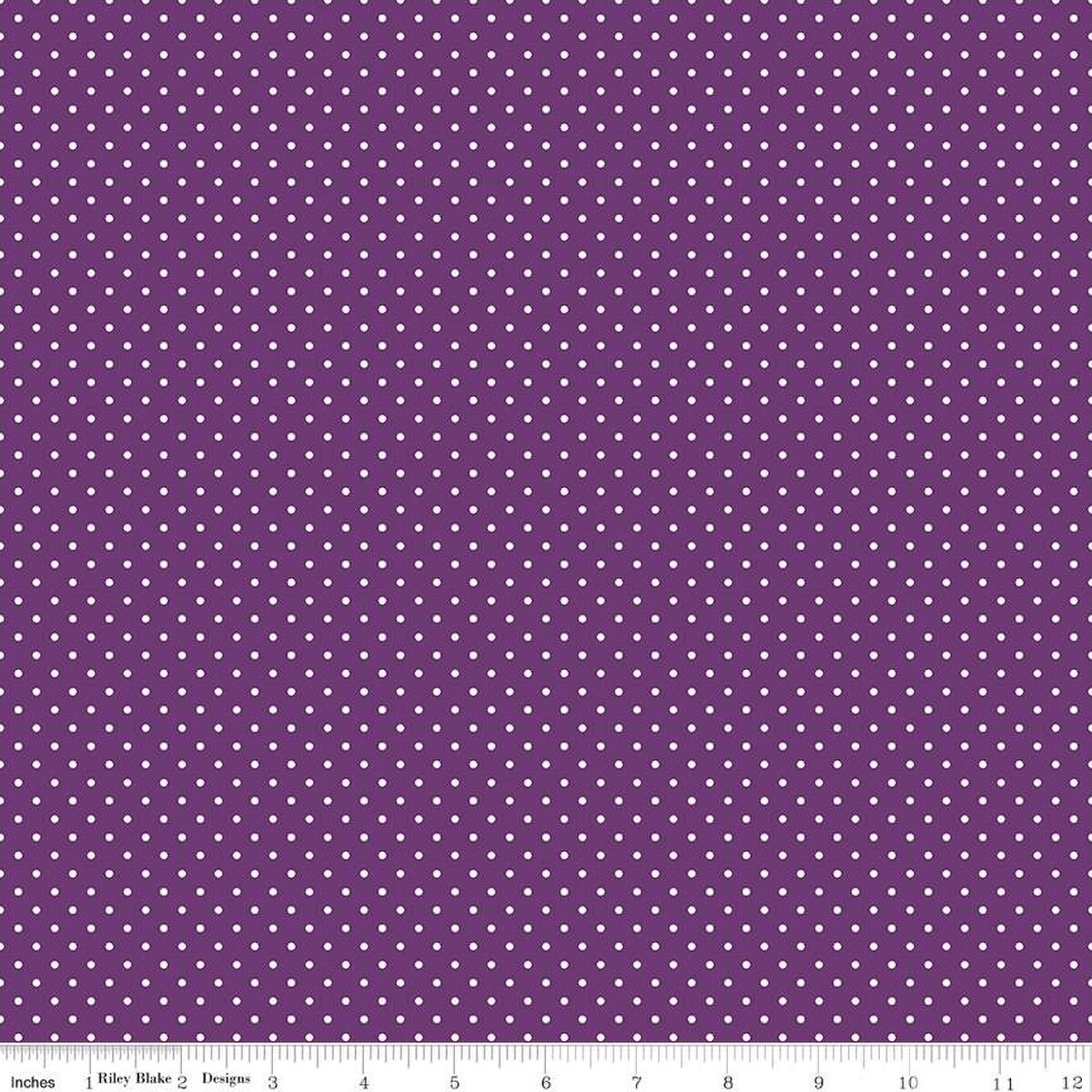 Swiss Dot C670-EGGPLANT Eggplant Riley Blake Half Yard