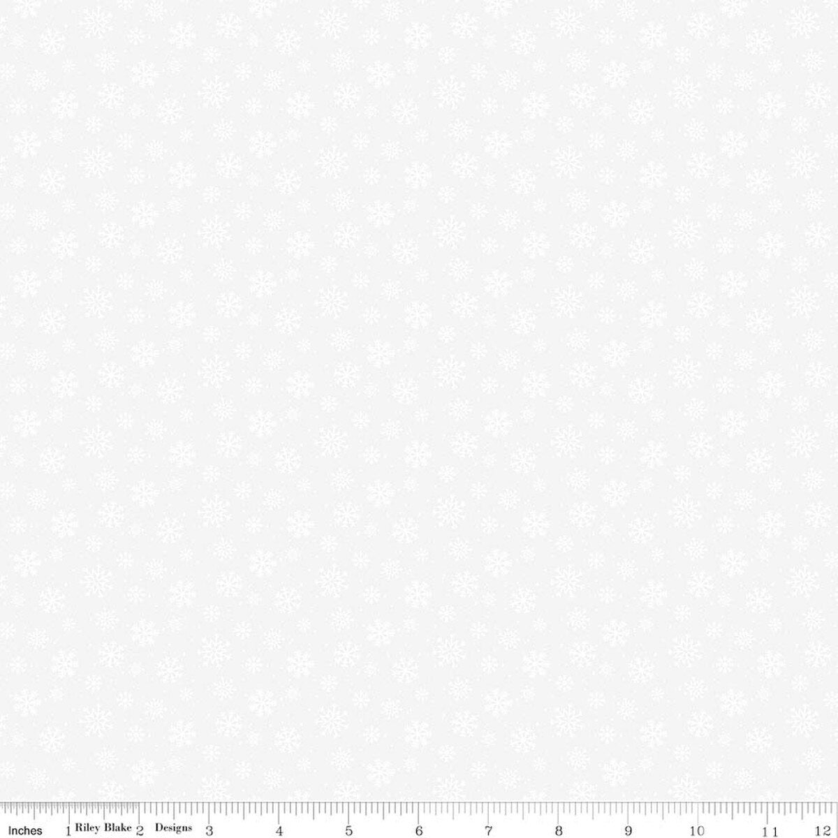 Seasonal Basics Snowflakes White Christopher Thompson Riley Blake C773-­WHITE Half Yard