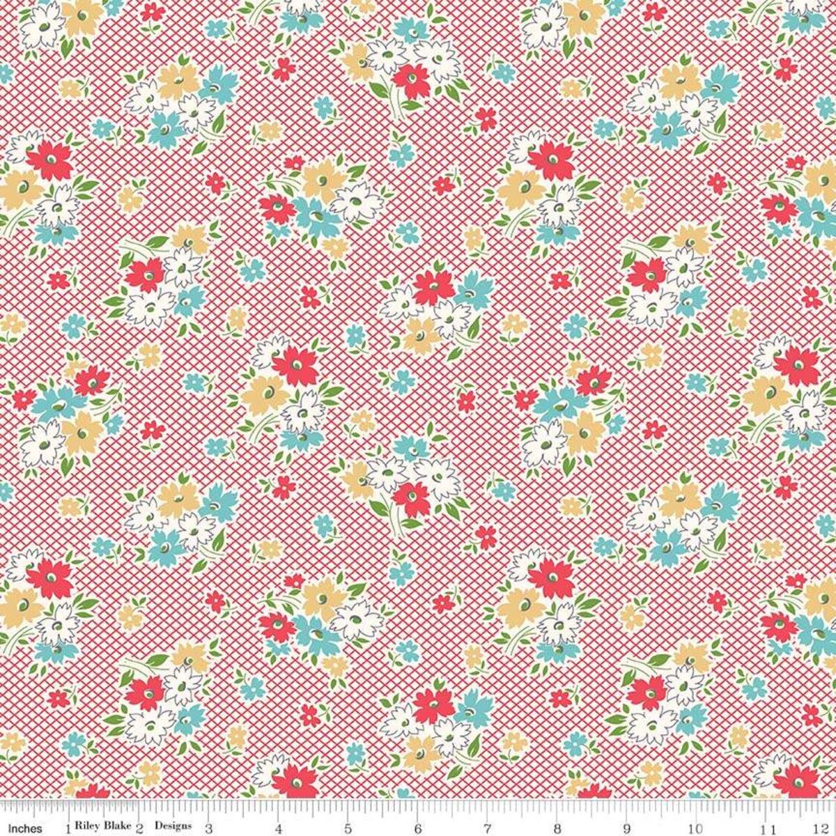 Farm Girl Vintage C7870-RED Main Red Riley Blake Half Yard