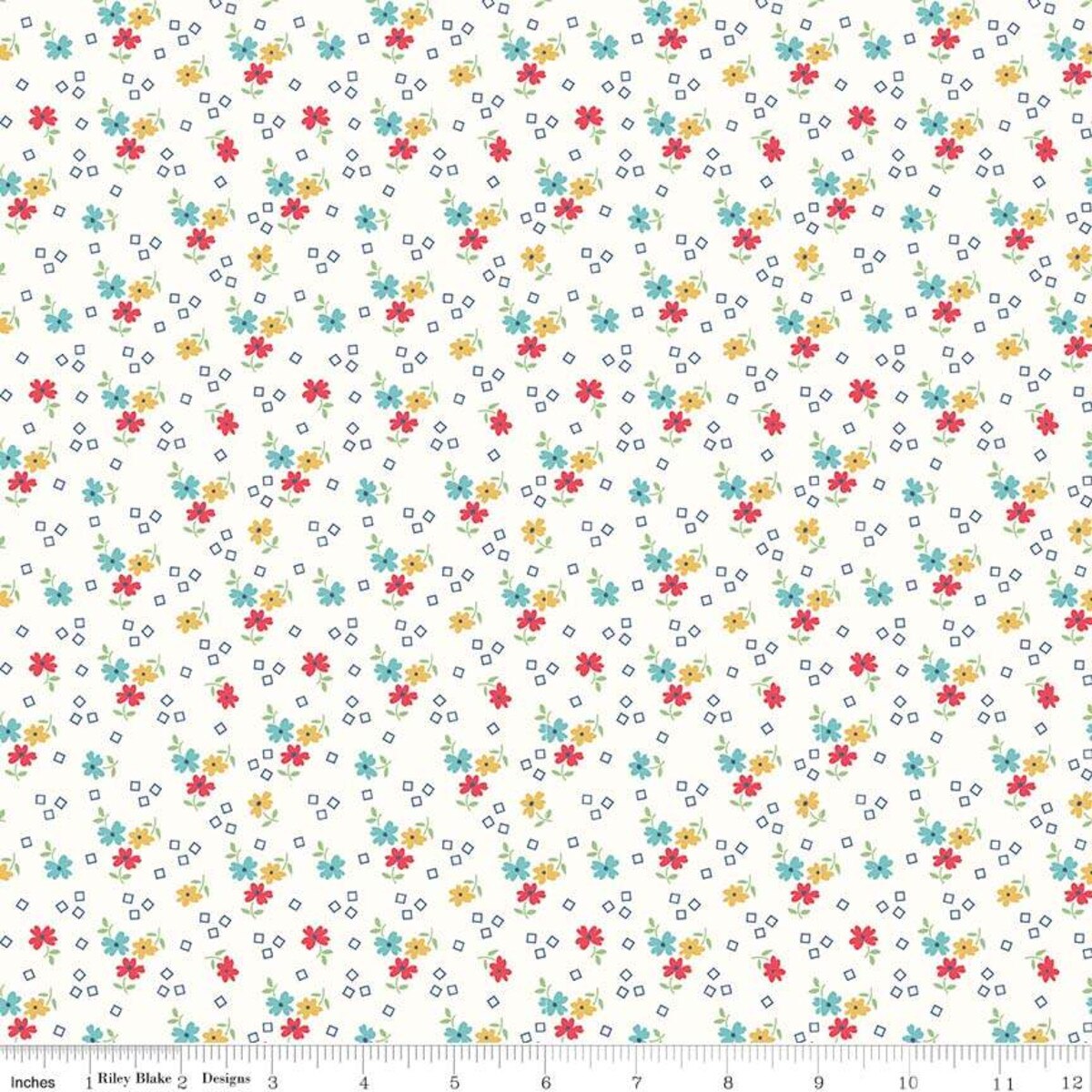Farm Girl Vintage C7872-CLOUD Flower Cloud Riley Blake Half Yard