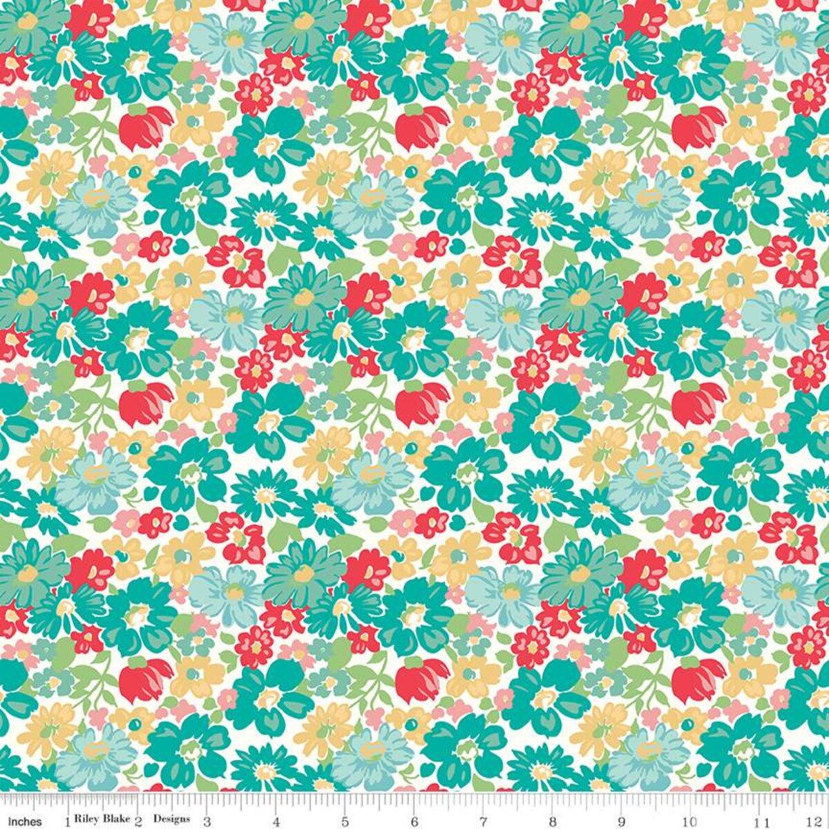 Vintage Happy 2 Main Vivid Lori Holt Riley Blake C9130-­VIVID Half Yard