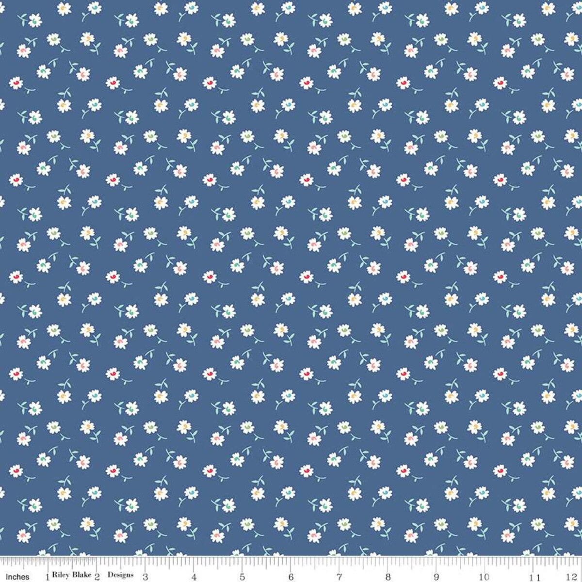 Vintage Happy 2 Daisy Denim Lori Holt Riley Blake C9137­-DENIM Half Yard