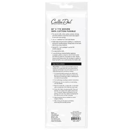 Callie Del Interfacing 22in x 1yd CD101FPKG22