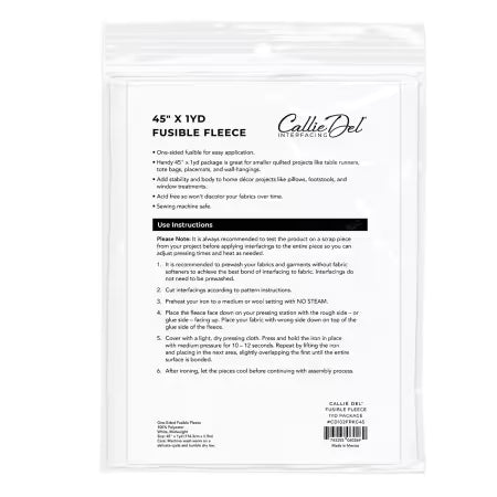 Callie Del Fusible Fleece 1yd Package 45in x 1yd CD102FPKG45