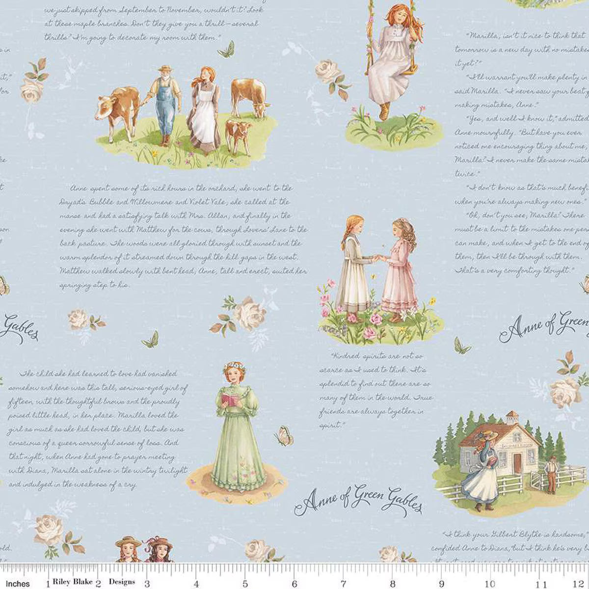 Anne of Green Gables Main CD16120-SKY Riley Blake Designs Half Yard