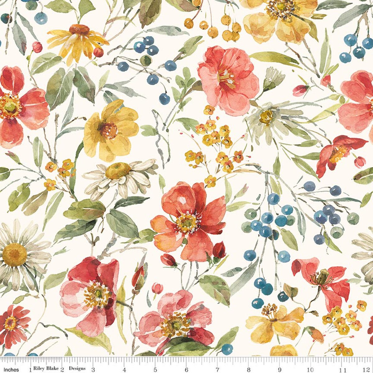 Blissful Moments Main Cream CD18190-CREAM Lisa Audit Riley Blake Half Yard