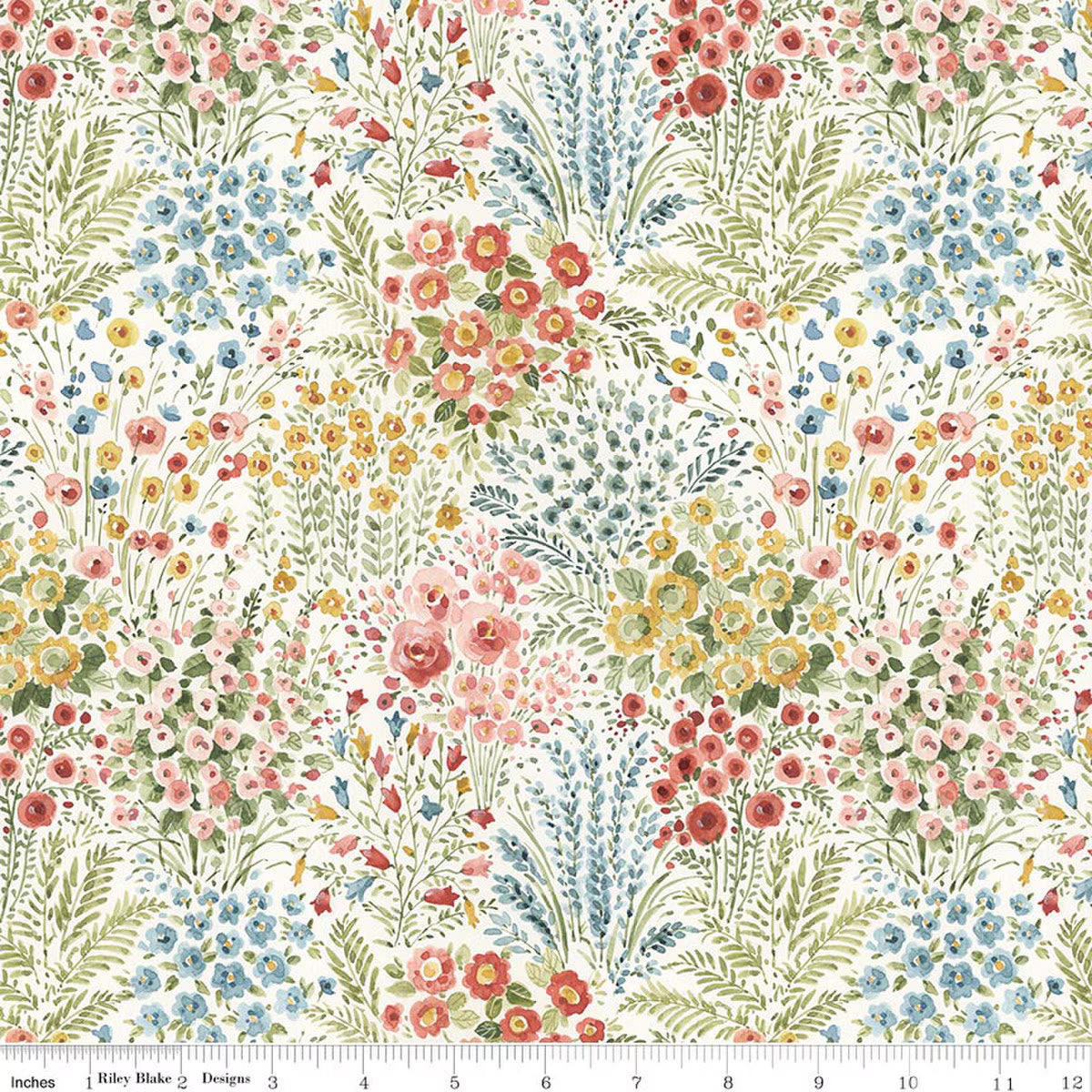 Blissful Moments Meadow Cream CD18192-CREAM Lisa Audit Riley Blake Half Yard