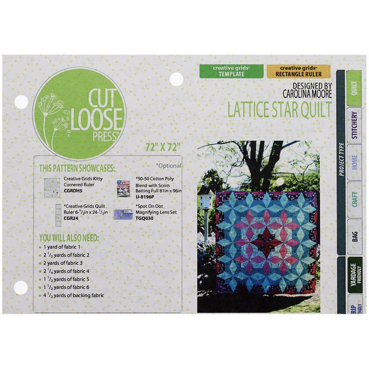 CLPCRM001 The Lattice Star Quilt Pattern
