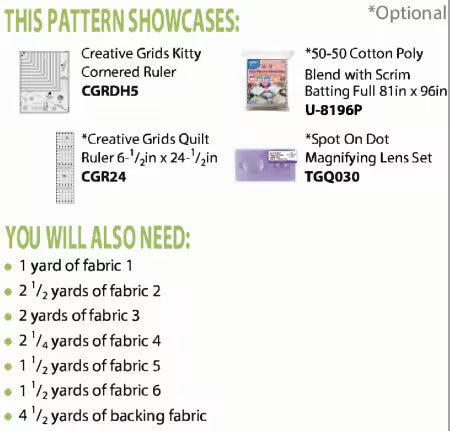 CLPCRM001 The Lattice Star Quilt Pattern