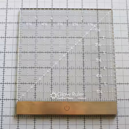Carolina Moore Glow Ruler 6in Square # CM23GL