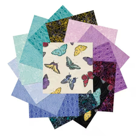 Circle of Butterflies 10" Layer Cake Jackie Robinson Benartex COB10PK