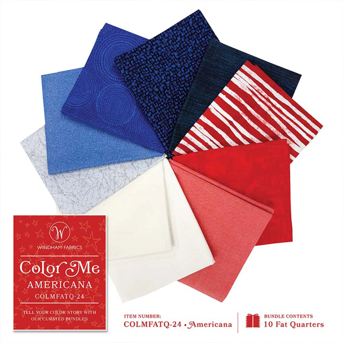 Color Me COLMFATQ-24 Americana Fat Quarter Whistler Studios Windham