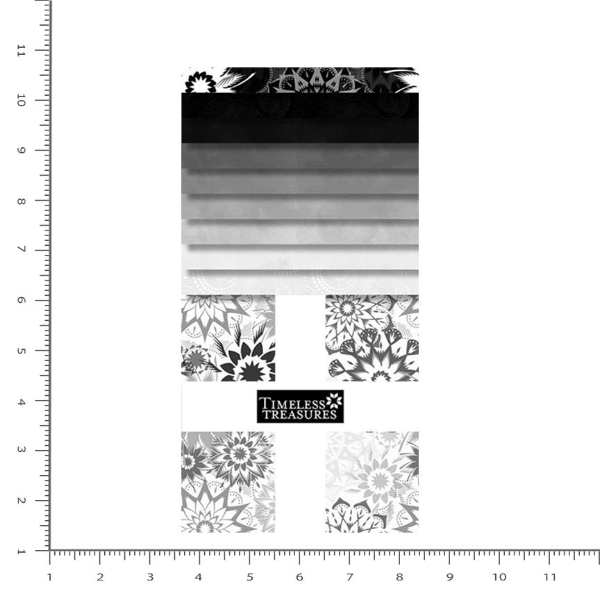 Colorstock 10" Stacker Layer Cake Judy and Judel Niemeyer CP10SQ42-C NOIR Timeless Treasures