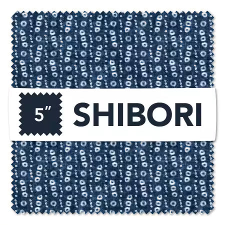 Shibori 5 Inch Squares Whistler Studios Windham Fabrics CP5SHIB-X