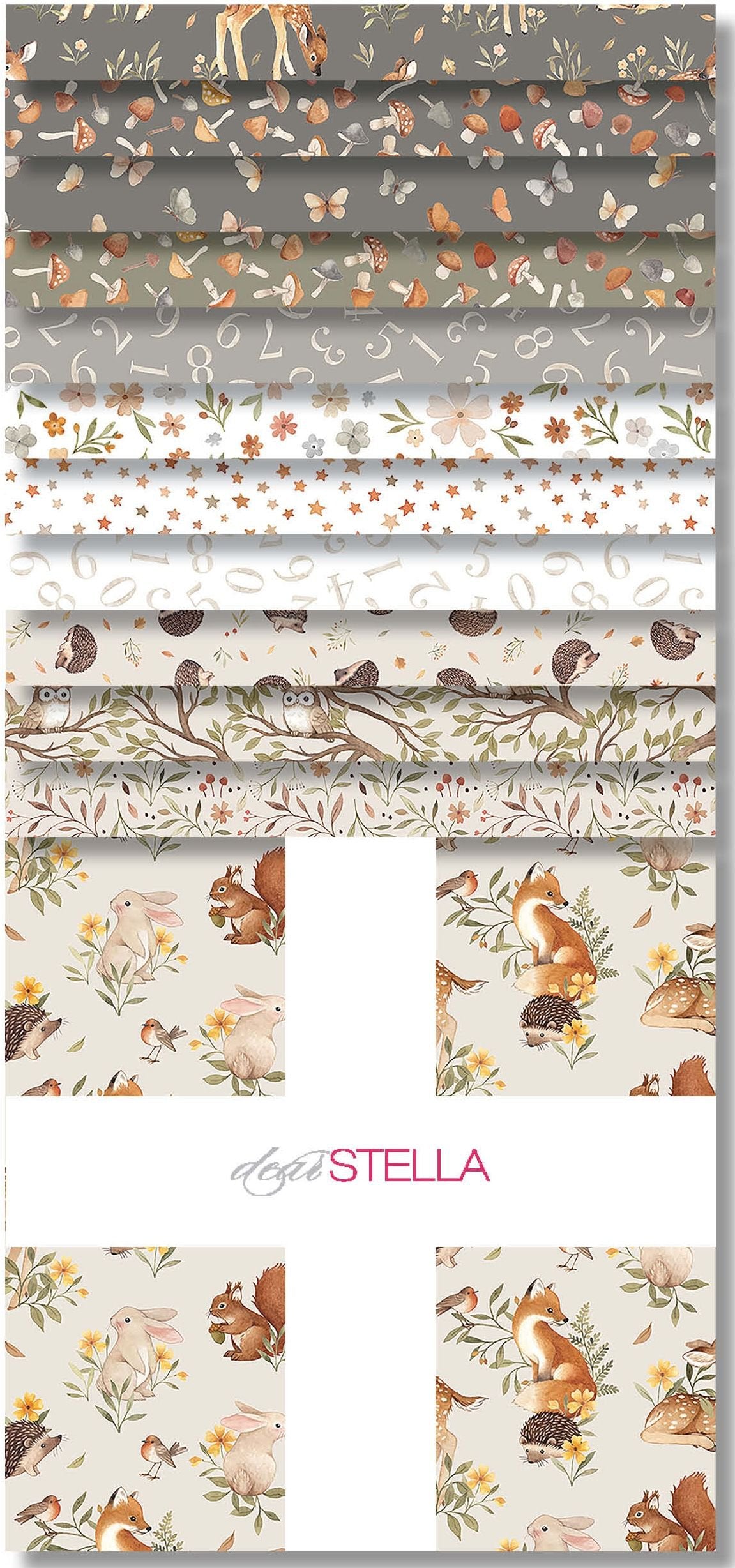 COUNT ON ME 10" LAYER CAKE 42 CUTS NINA STAJNER DEAR STELLA CPSTELLA-SQUARE EACH