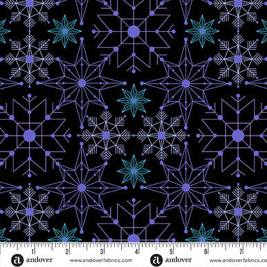 CRYSTALIZE INCLEMENT CENTURY PRINTS DECO FROST GIUCY GIUCE ANDOVER FABRICS CS1113K HALF YARD