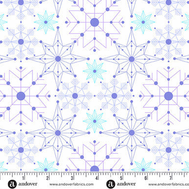 CRYSTALIZE AVALANCHE CENTURY PRINTS DECO FROST GIUCY GIUCE ANDOVER FABRICS CS1113L HALF YARD