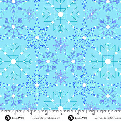 CRYSTALIZE AURORA CENTURY PRINTS DECO FROST GIUCY GIUCE ANDOVER FABRICS CS1113LB HALF YARD