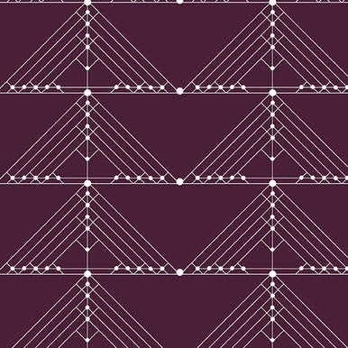 GEESE AUBERGINE CENTURY PRINTS DECO GIUCY GIUCE ANDOVER FABRICS CS30AUBERGINE HALF YARD