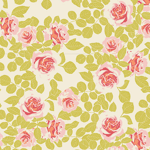 PRUNING ROSES CITRUS CULTIVATE BONNIE CHRISTINE ART GALLERY FABRICS CUL-8678 HALF YARD