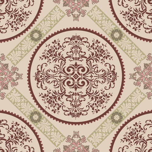 Dashing Roses Brilliant Medallions DR-302 Pat Bravo Art Gallery Half Yard