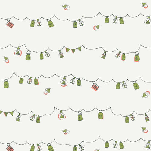 Dew & Moss Playful Mini Bunting DWM-45605 Alexandra Bordallo Art Gallery Half Yard