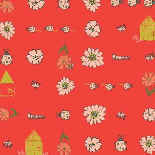 BUGSY & POSY DEW & MOSS ALEXANDRA BORDALLO ART GALLERY FABRICS DWM-45611 HALF YARD