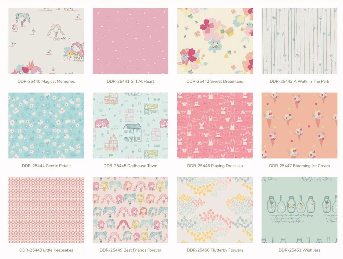 Daydream Flutterby Flowers DDR-25450 Patty Basemi Art Gallery Half Yard