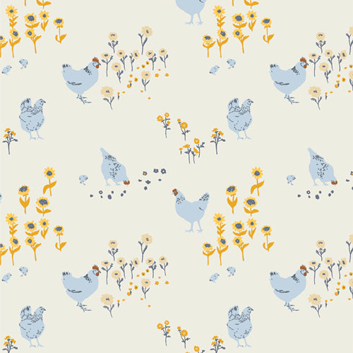 Hens and Chicks Flannel F33406A Portager Art Gallery Half Yard