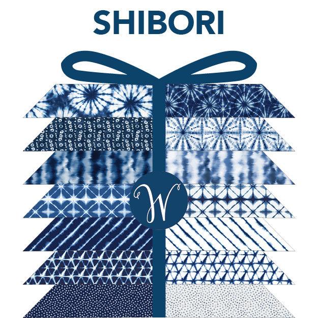 Shibori 16 Fat Quarter Bundle Whistler Studios Windham Fabrics FATQSHIB
