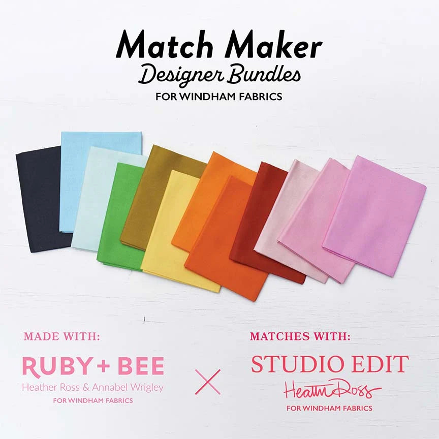 Match Maker Fat Quarter 12 Pcs Bundle FATQSTED-12 Multi Windham Fabrics
