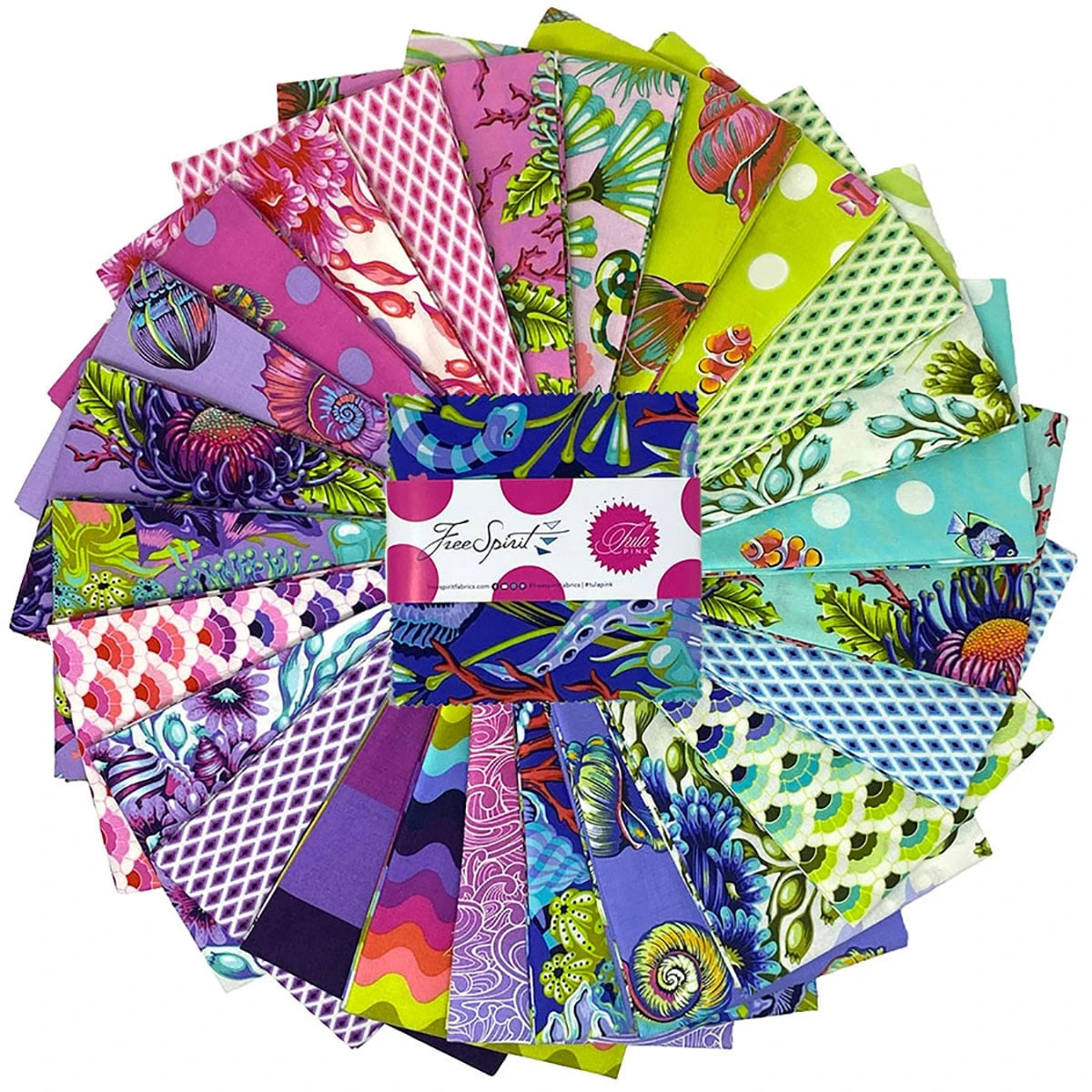 Floral Reef 5" Charm Pack by Tula Pink FreeSpirit Fabrics FB6CPTP.FLORAL