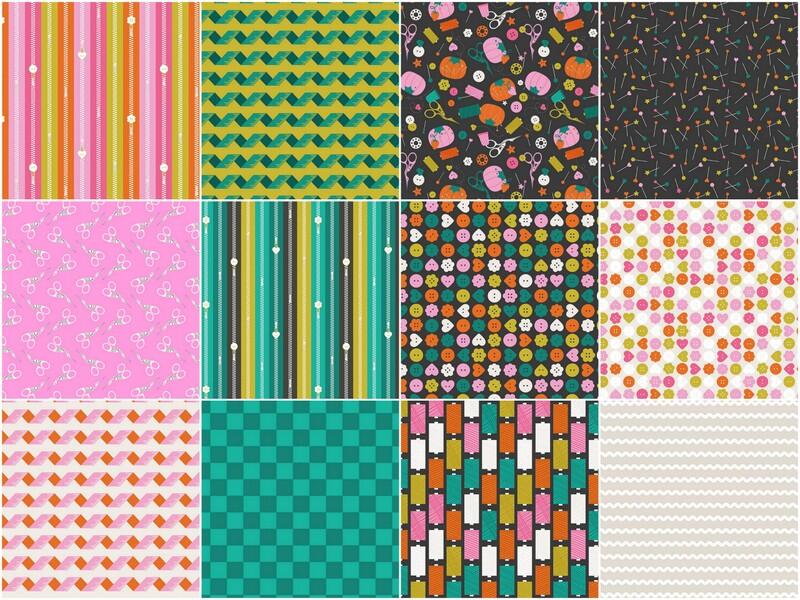 Bits and Bobs 10" Tiles Layer Cake by Sarah Hearts for FIGO Fabrics
