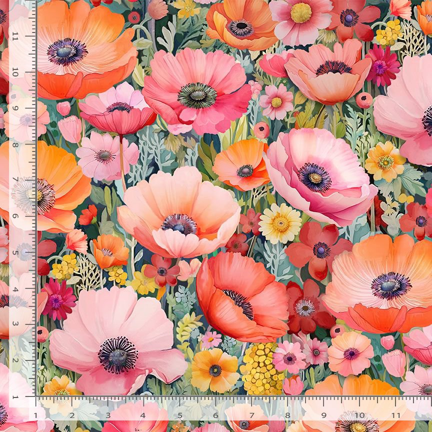 Garden Wish FLORA-CD4681 MULTI Garden Multi Floral Timeless Treasures Half Yard