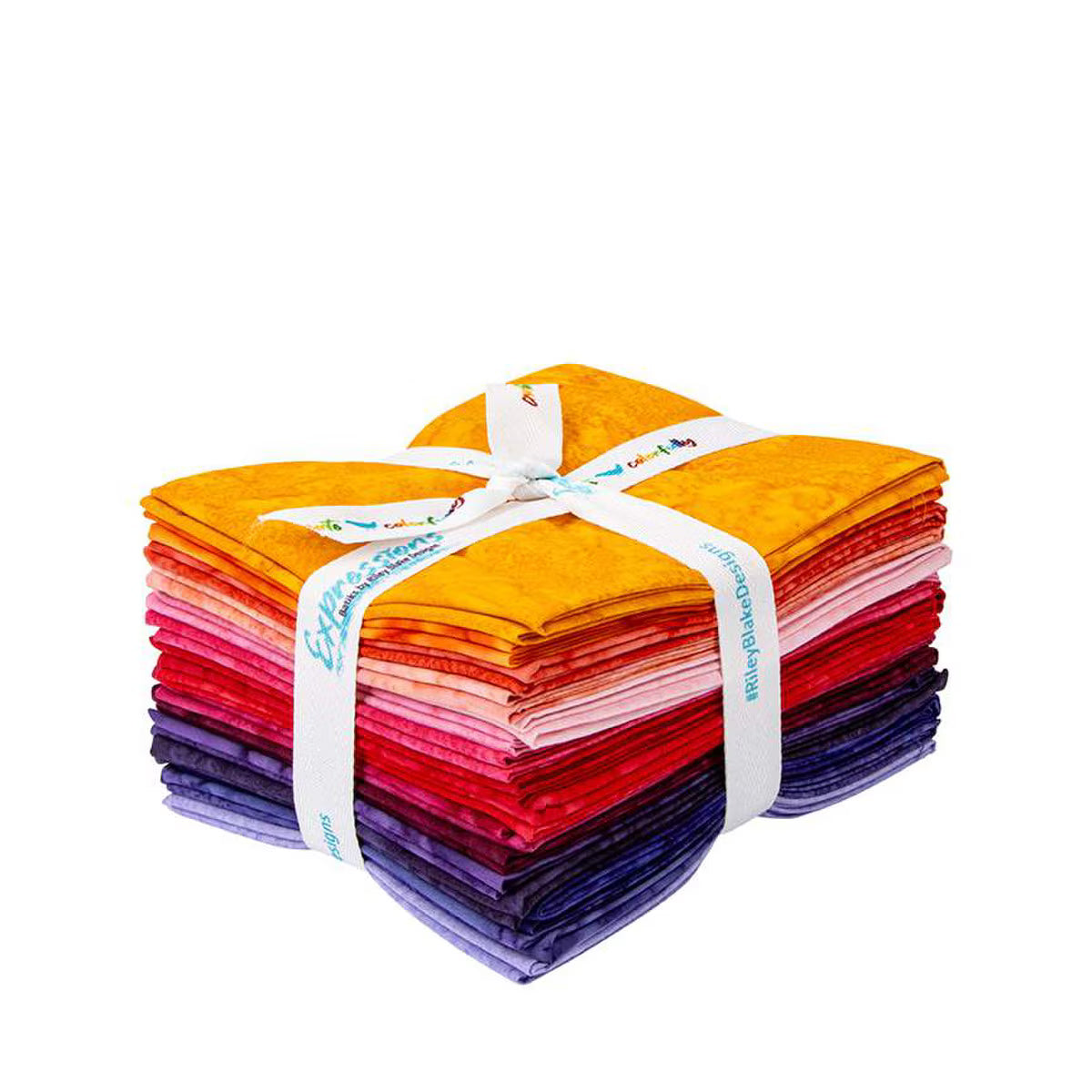 Batiks Hand-Dyes Sunset Sorbet 16 Fat Quarter Bundle FQ-21003-16 Riley Blake