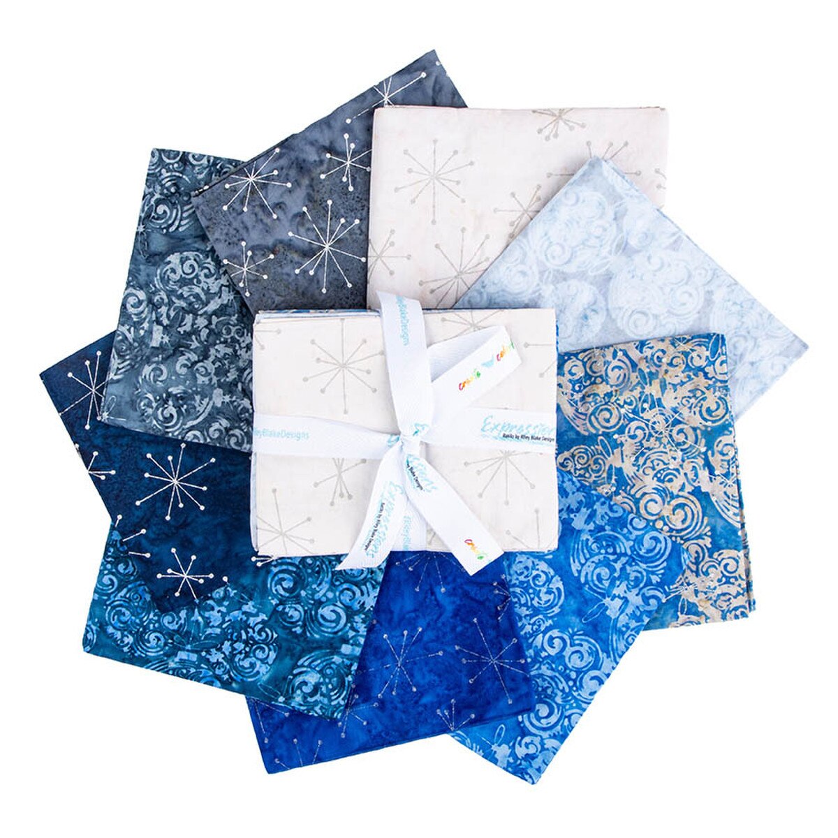Batiks Express Yourself! Holiday Sparkle Frosted 9 Fat Quarters FQ-23559D-9 Riley Blake