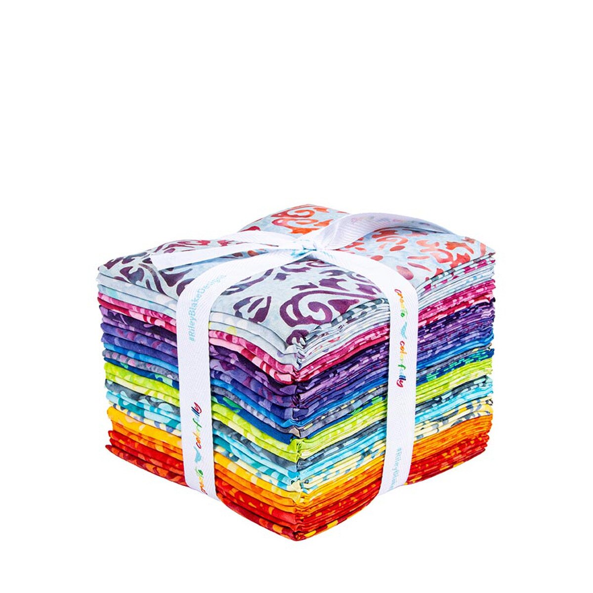 Batiks Swirl the Rainbow 24 Fat Quarter Bundle Q-23565-24 Riley Blake 24 Pcs