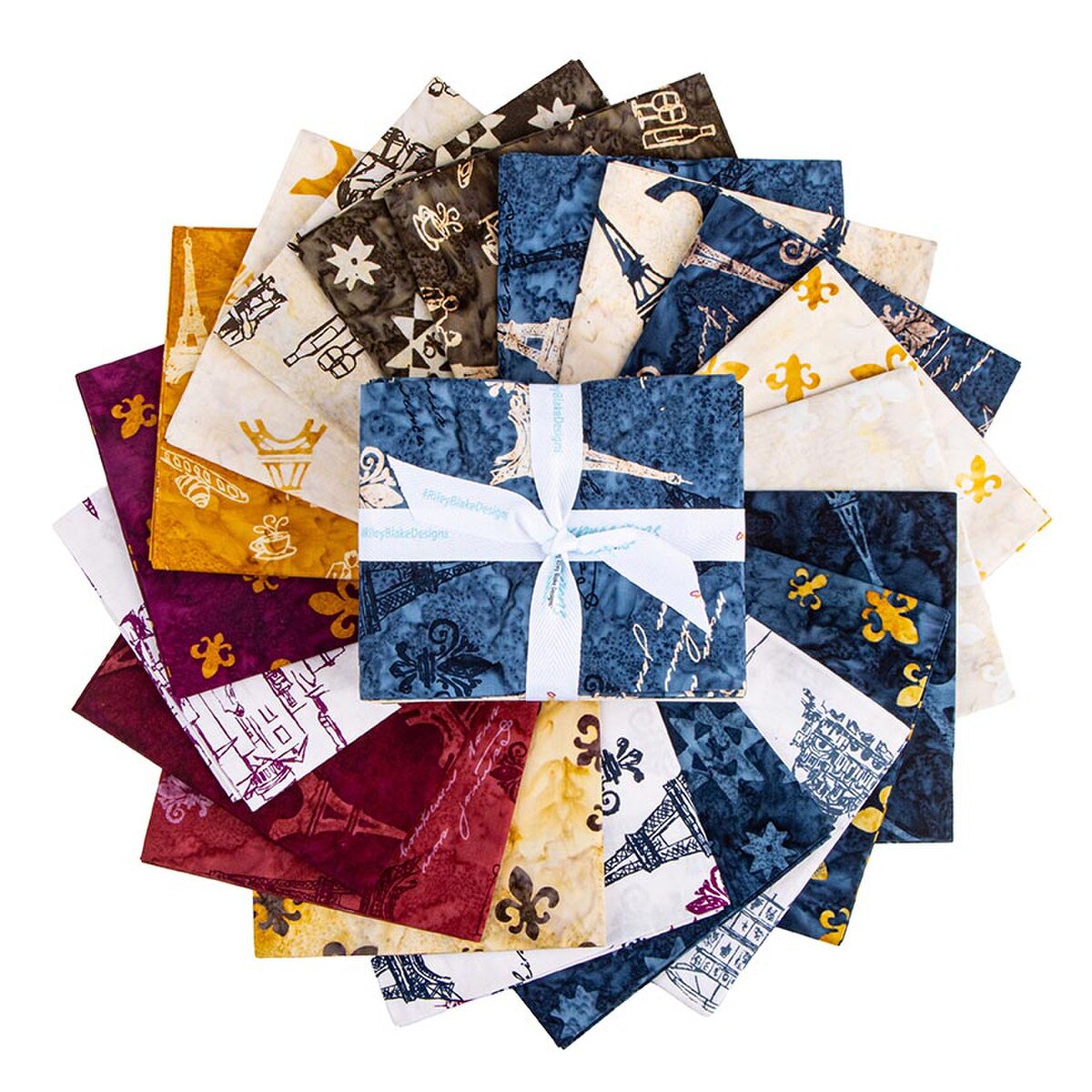 Batiks Around the World Paris 20 Fat Quarter Bundle Tara Reed Riley Blake