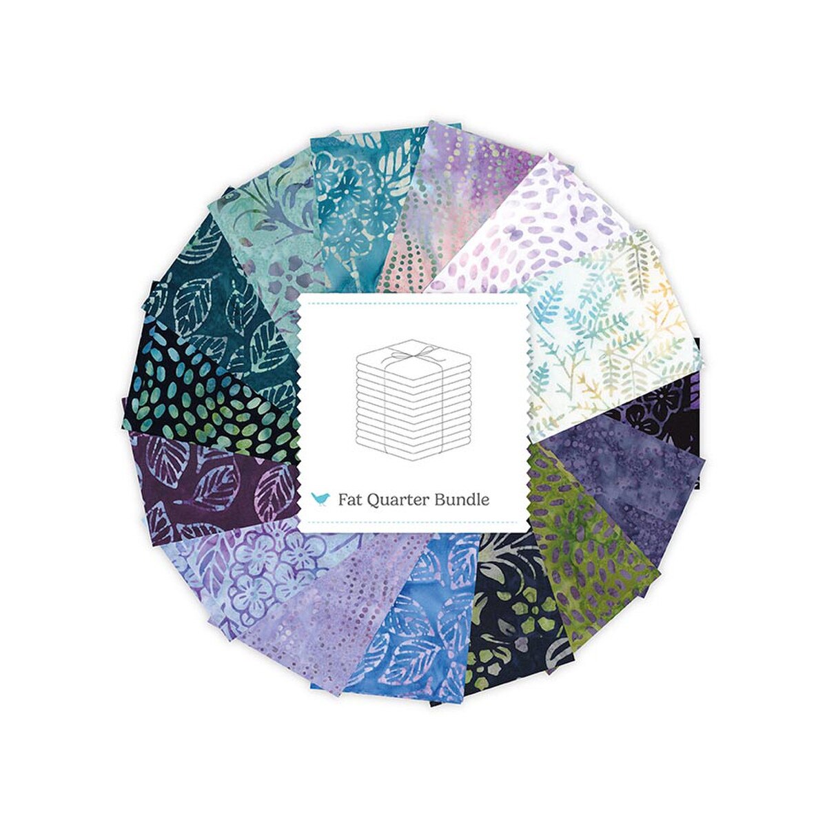 Batiks Garden Reverie FQ­-BT23927B­-15 Evening Garden Fat Quarter Bundle B Riley Blake
