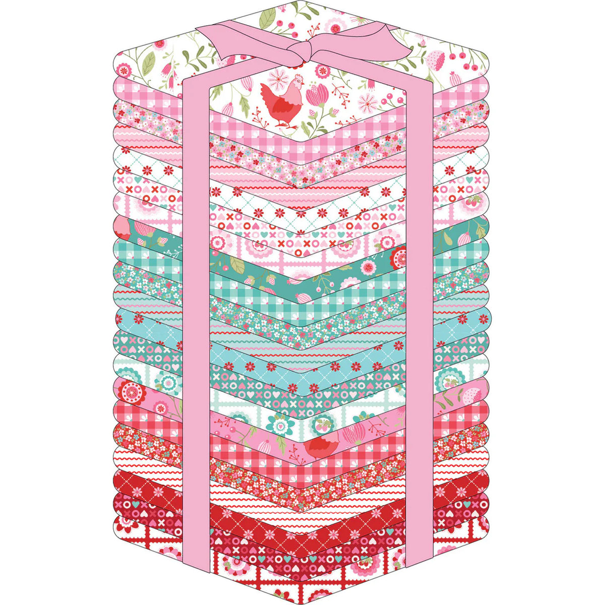 Smitten Chicken 21 Fat Quarter Bundle SN251128 Lori Woods Poppie Cotton