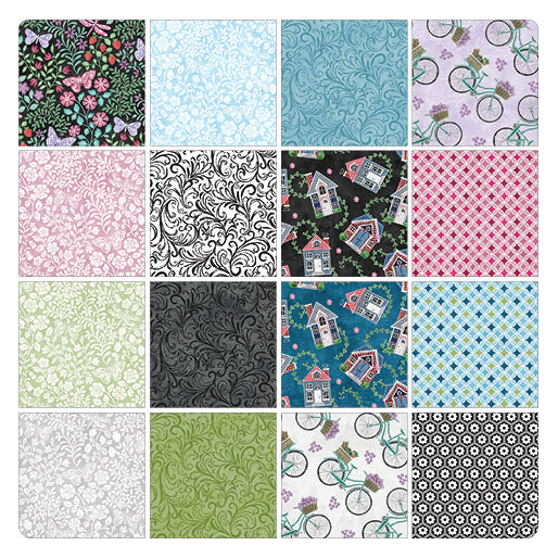 Blessed Nest 16 Fat Quarter Bundle Shannon Roberts Benartex FQBNEPK