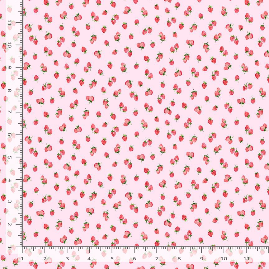 Berry Bliss FRUIT-CD4631 PINK Tiny Strawberries Timeless Treasures Half Yard
