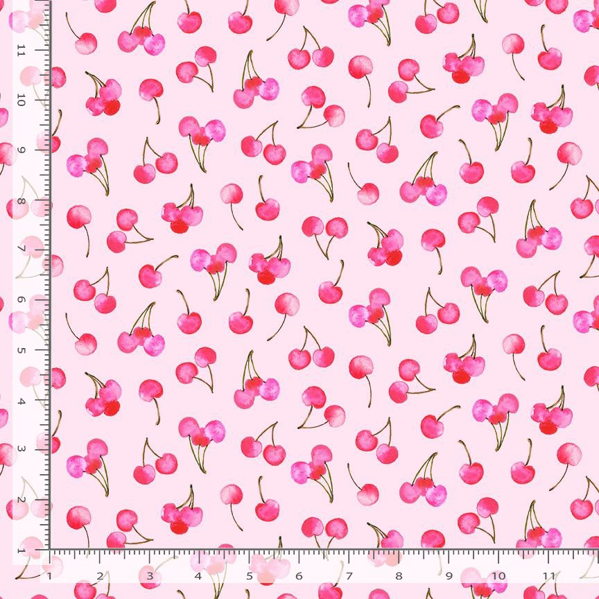 Berry Bliss FRUIT-CD4632 CHERRY Tossed Cherries Timeless Treasures Half Yard