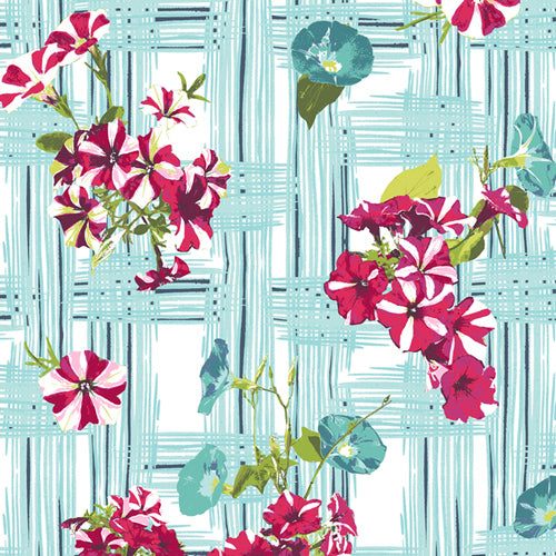 Floralish Petunia Garden Treillage FSH-17408 Katarina Roccella Art Gallery Half Yard