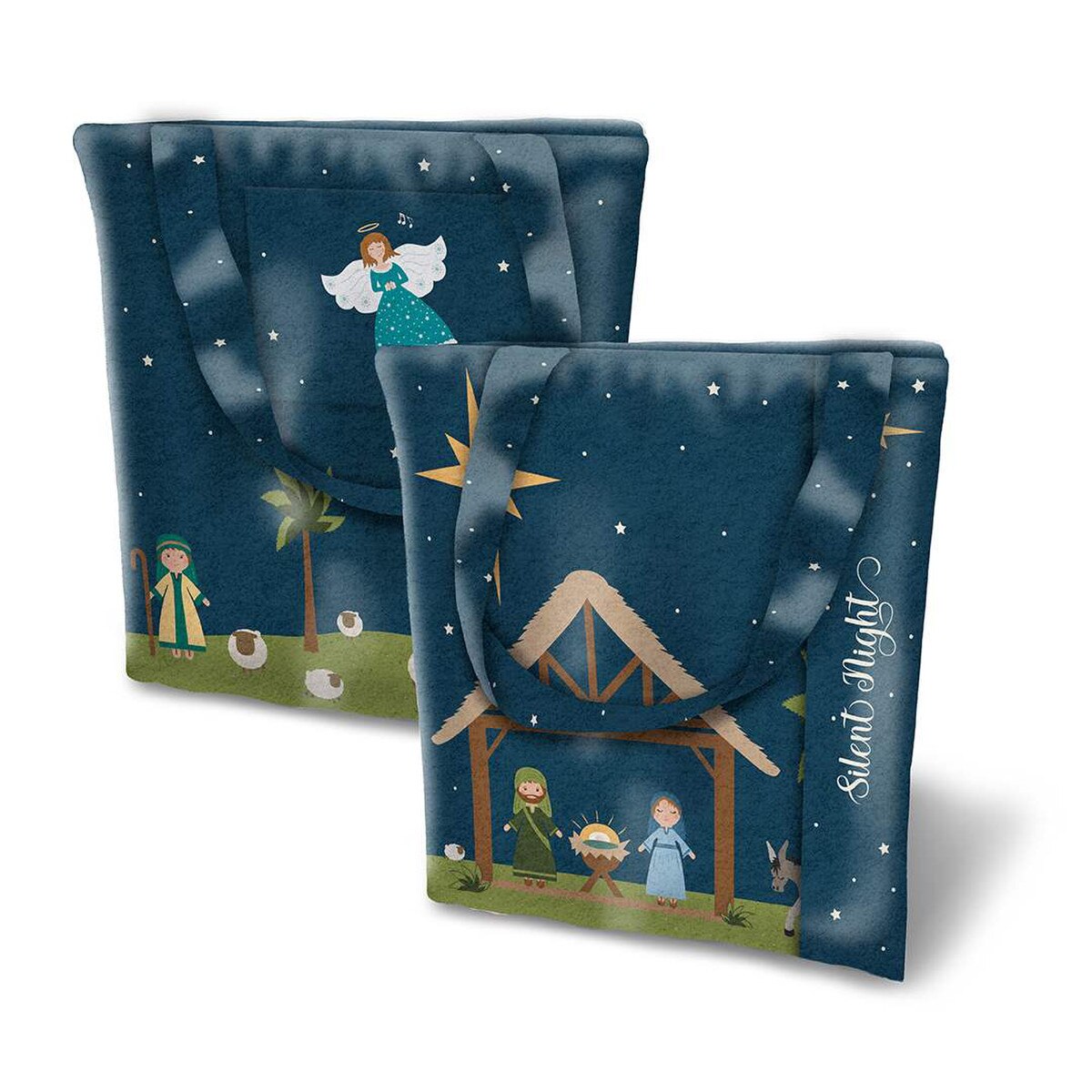 Silent Night Nativity Felt Panel FT13576-PANEL Jennifer Long Riley Blake