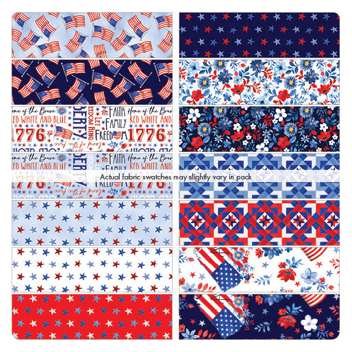 Faith, Family, Freedom 10" Squares Benartex Nicole Decampe