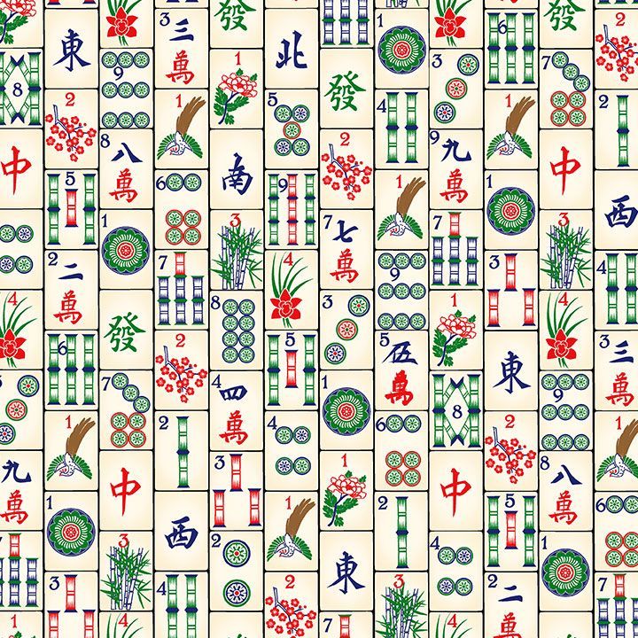 Mahjong Tiles FUN-CD4816 Timeless Treasures Half Yard