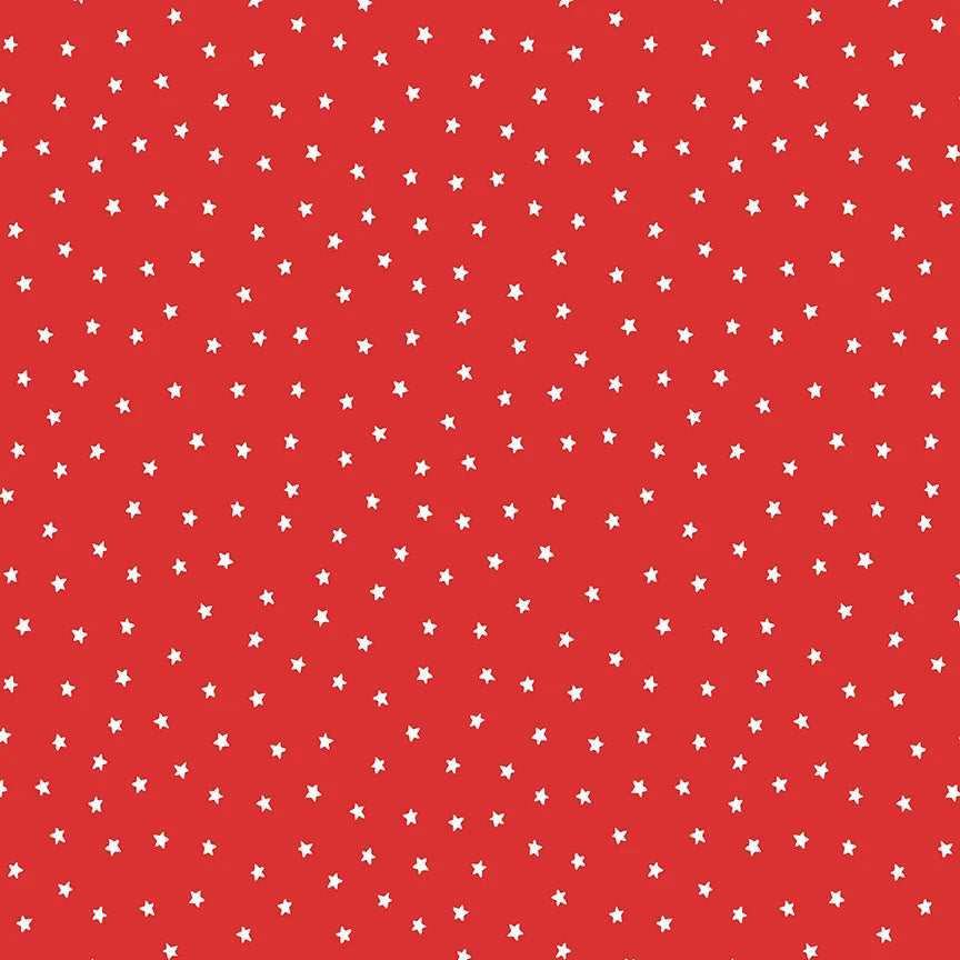 Sew America Star Toss Red C17354-RED J. Wecker Frisch Riley Blake Half Yard