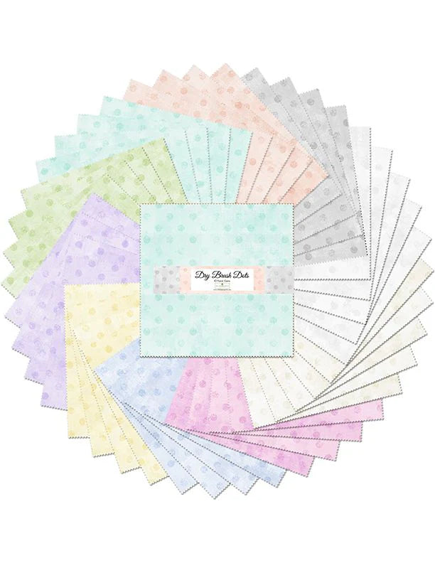 Dry Brush Dots 10" Karat Gem (Layer Cake) 512-160-512 Wilmington